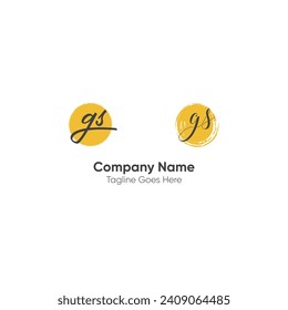diseño del logotipo de las letras geniales de gs