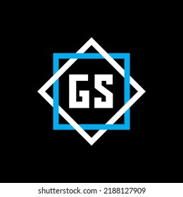  GS Creative Circle Letter Logo Konzept. GS-Buchstaben-Design.
