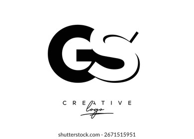 GS Creativo Minimalista Espacio Negativo Logo Latter con Monograma Moderno para Branding y Negocio Lettermark Logo con Letras Iniciales Diseño de Logo para Branding.