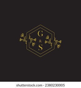 GS elegant wedding initial logo in high quality professional design that will print well across any print media