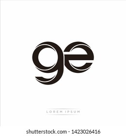 gs g s Initial Letter Split Lowercase Modern Monogram linked outline rounded logo