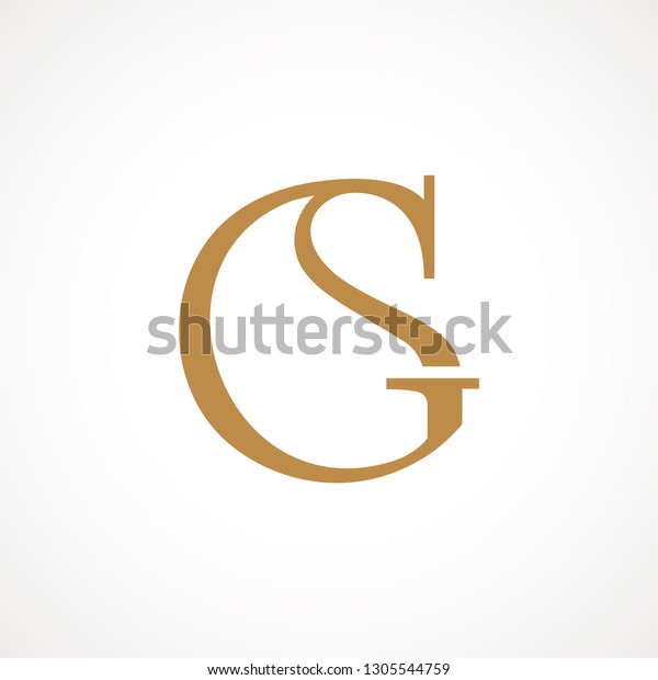 Gs Gold Logo Stock Vector Royalty Free 1305544759