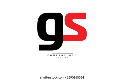 GS icon monogram letter text alphabet logo design