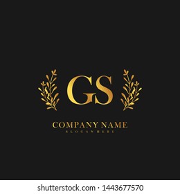 GS Initial beauty floral logo template