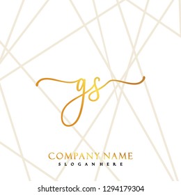 GS Initial Handwriting logo template vector