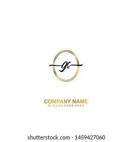 GS Initial handwriting logo template vector