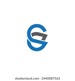 gs initial letter design monogram logo 