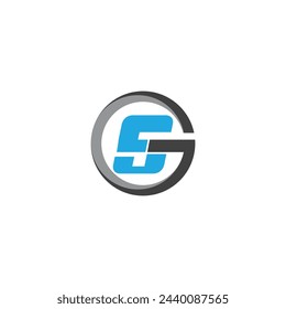 gs initial letter design monogram logo 