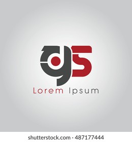gs initial letter linked lowercase logo. g and s vector template design.