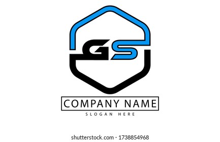 GS Initial letter logo design vector illustration template.