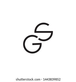 GS initial letter logo template