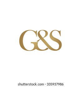 G&S Initial logo. Ampersand monogram golden logo