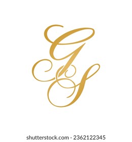 GS initial logo design vector stock