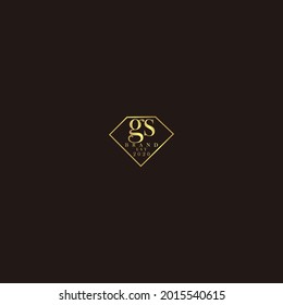 GS Initial logo diamond luxury wedding illustration