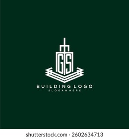 GS initial monogram building logo for real estate