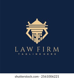 GS initial monogram logo for lawfirm vector design