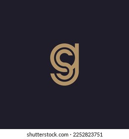 gs initial monogram vector icon illustration