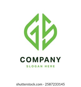 GS Initial natural vector logo template