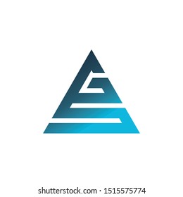 GS  initial SG company circle S logo blue