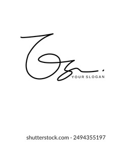 Gs Initial signature logo vector design