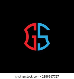 GS letter logo creative design with vector graphic, Abc simple and modern logo design.