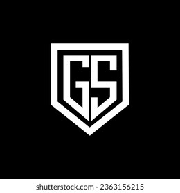 GS letter logo design with black background in illustrator. Vector logo, calligraphy designs for logo, Poster, Invitation, etc.