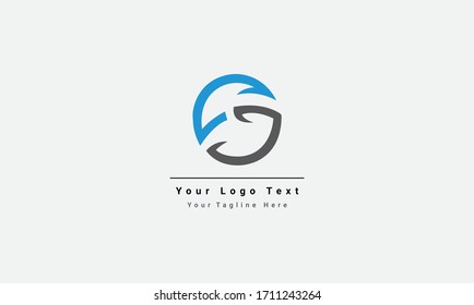 GS Letter Logo Design with Creative Modern Trendy Typography with white background