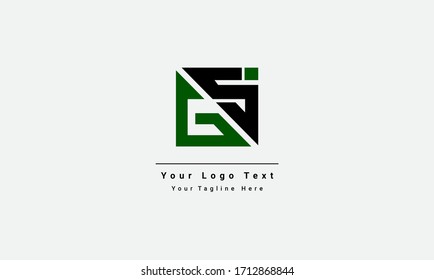 GS Letter Logo Design with Creative Modern Trendy Typography template. Creative modern professional unique artistic gold color GS SG initial based Alphabet icon on black background.