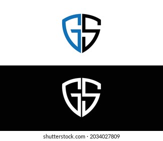 Diseño del logotipo de la carta GS Vector creativo moderno.