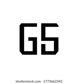 GS letter logo design. GS SG Triangle Vector Logo Circle Monogram Super Hero Concept. Letter GS/SG logo design template.
