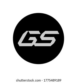 Diseño de logotipo de letras GS con estilo sencillo