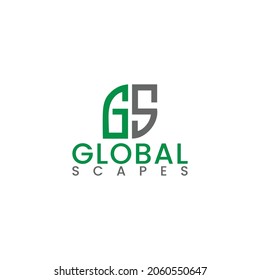 gs letter logo design and template.