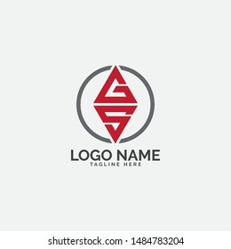 GS letter logo design vector template
