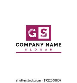 Diseño del logotipo de la letra GS. Ilustración de vectores con logotipo de letras GS - Vector