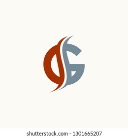 GS letter logo vector icon illustration