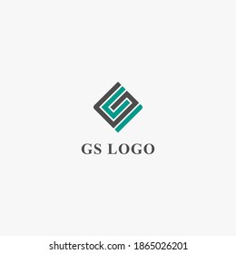 Diseño del logo de GS. ilustración vectorial.