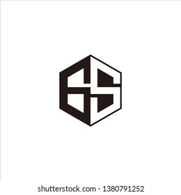 Gs Logo Initial Monogram Negative Space Stock Vector (royalty Free 