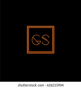 gs logo letter initial, Abstract Polygonal Background Logo, design for Corporate Business Identity,flat icon, Alphabet letter