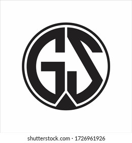 G Monograma del logotipo con el estilo de la cinta en el fondo blanco