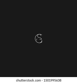 GS logo vector template in minimal design can be used for multiple purposes