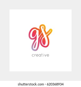 GS logo, vector. Useful as branding, app icon, alphabet combination, clip-art.