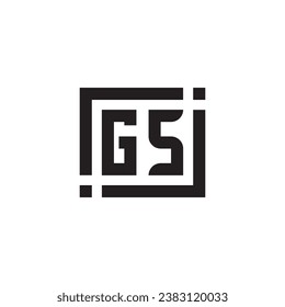 GS minimalist geometric symbol logo in high quality professional design that will print well across any print media