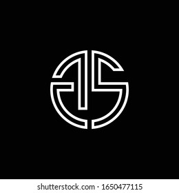 Plantilla de diseño de esquema de listado de estilos de cinta de logotipo GS
