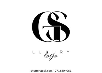 GS Serif Letter Monogram Typography Logo for Elegant Premium Branding Identity