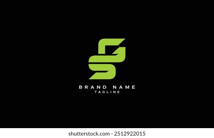 GS, SG, Abstract initial monogram letter alphabet logo design