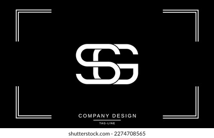 Monograma de logotipos GS, SG, letras abstractas