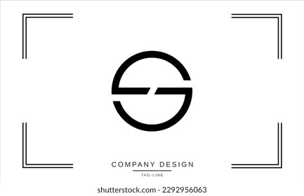 GS, SG, Monogramm für abstrakte Buchstaben des Logos