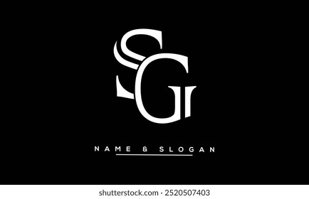 GS, SG Letras Abstractas Logo Monograma