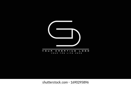 Plantilla de monograma del logotipo del vector abstracto GS SG