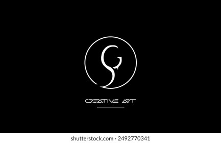 Monograma abstracto del logotipo de las letras de GS, SG, G, S